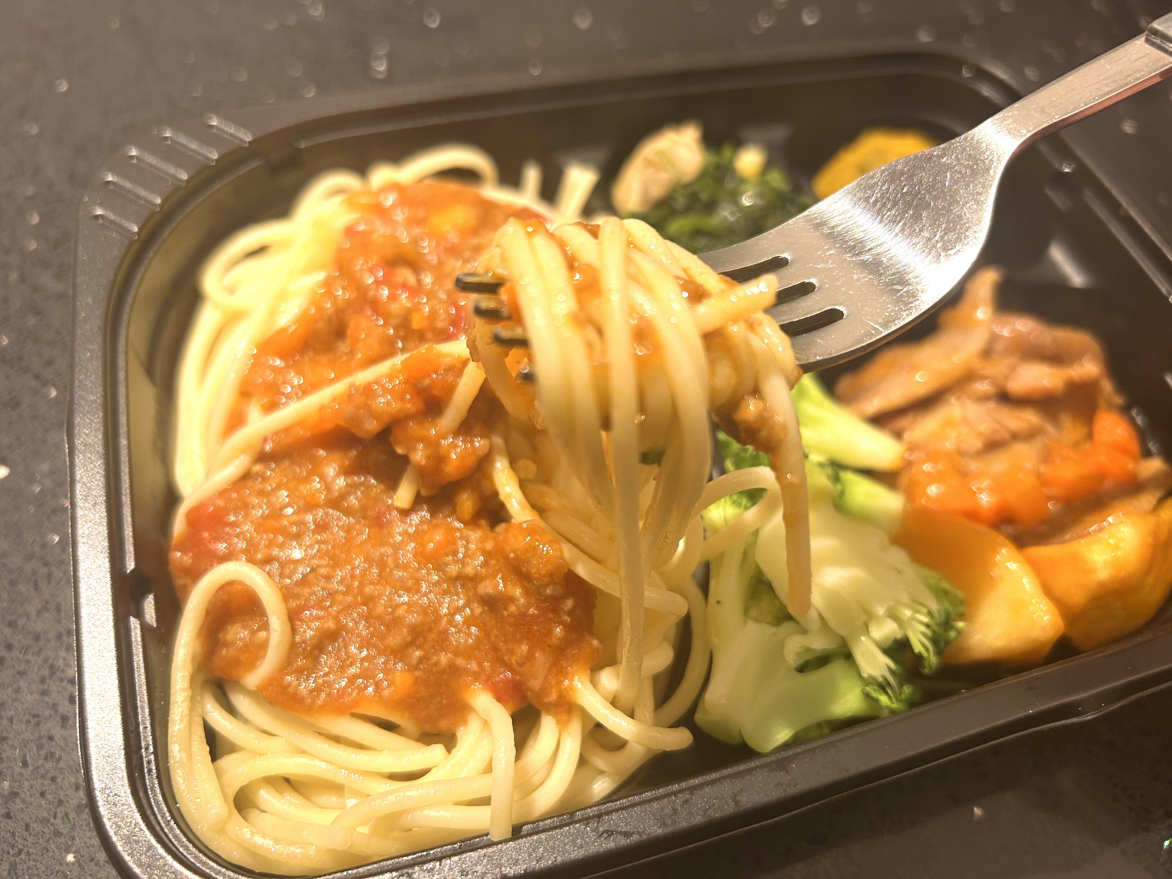 牛肉100%のボロネーゼスパゲッティを実食