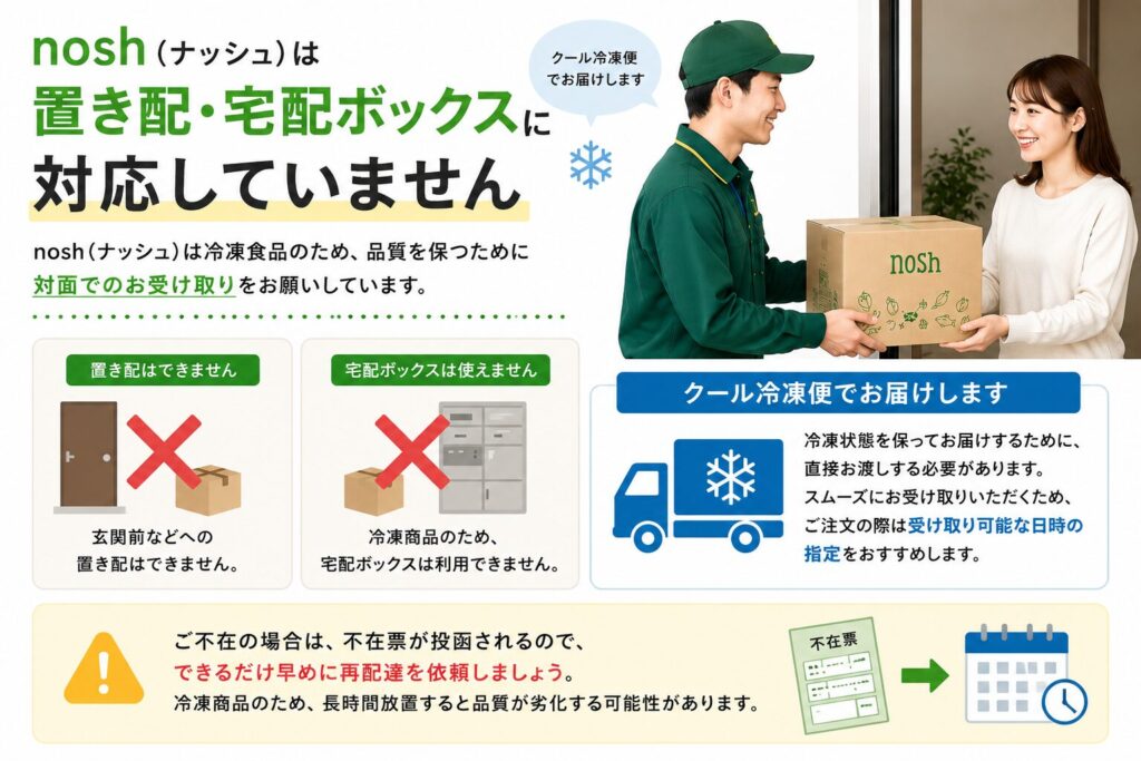 ナッシュ_置き配・宅配ボックスは対応してない