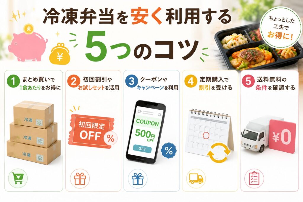 冷凍弁当を安く利用するコツ
