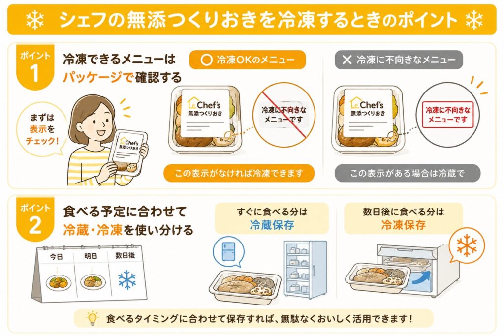 シェフの無添つくりおき_冷凍するときのポイント