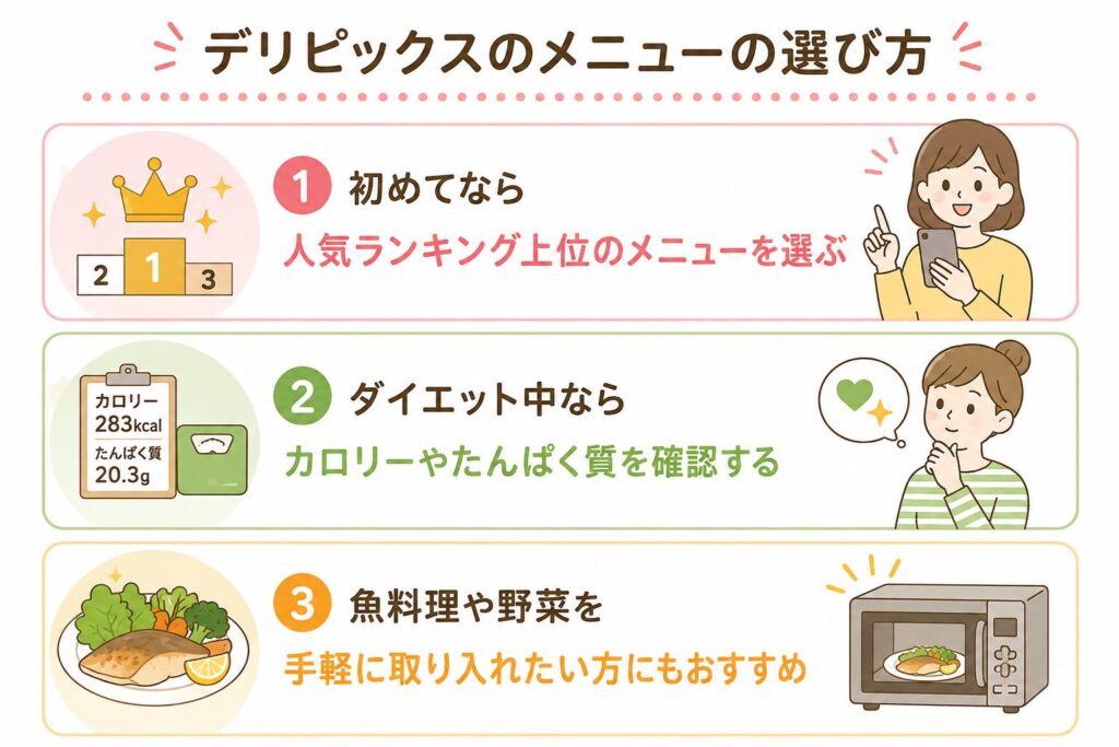 デリピックス_メニューの選び方