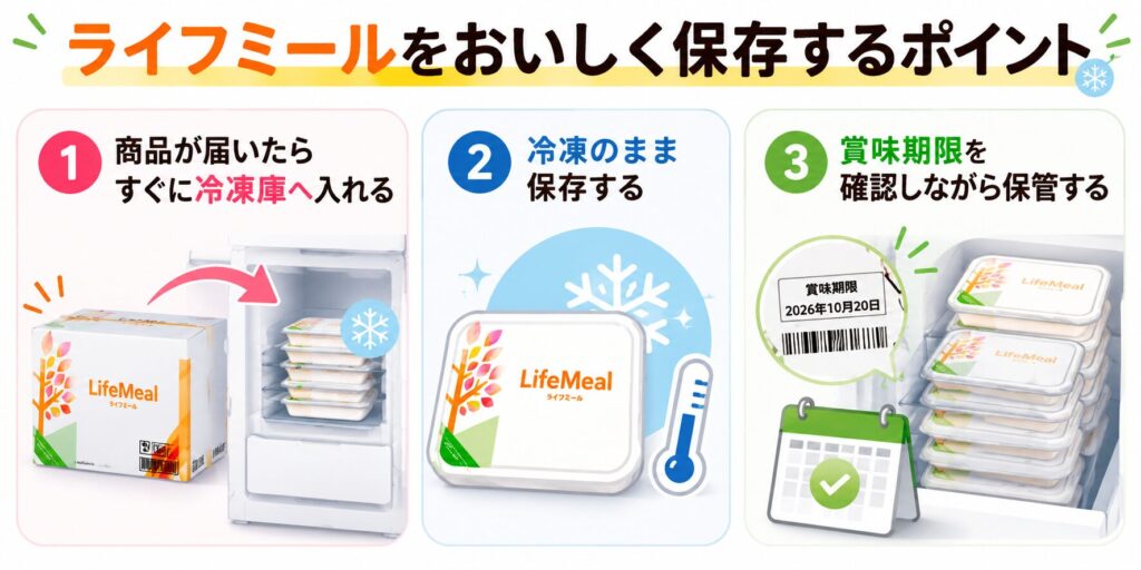ライフミール_美味しく保存するポイント