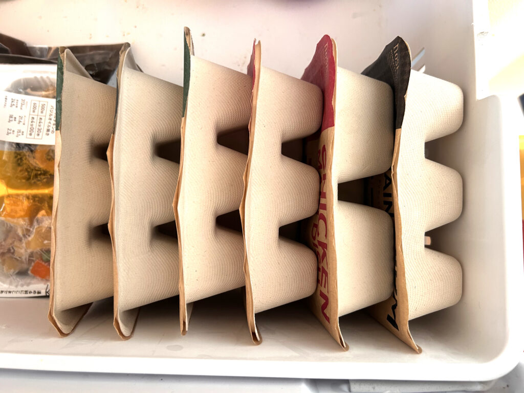 ナッシュ_冷凍庫に建てて入れた